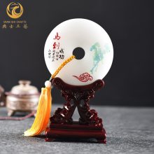 兰州商会纪念品，玉石平安扣摆件，嘉峪关文艺活动礼品，武威公司开业礼品定制-典士