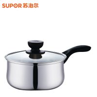 蘇泊爾奶鍋18cm 304不銹鋼復(fù)底奶鍋小湯鍋熱奶 電磁爐奶鍋燃?xì)庠? class=