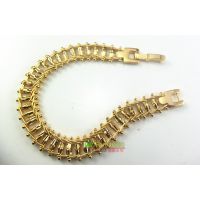 银多多饰品批发 金属工艺品女士镀金手链 纯黄铜真空电镀保色批发