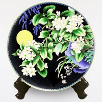 京锐景泰蓝12寸晚香盘