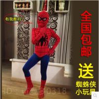 包邮夏款红蓝蜘蛛侠套装衣服cosplay服装连体紧身衣儿童成人英雄