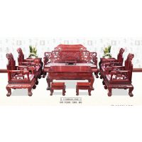 陕西家具城怎么走红木家具哪里买比较好港龙红木古典组合红木大红酸枝沙发十二金钗