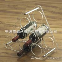 亚克力红酒展示架 有机玻璃落地式香槟展示架 创意小型货架定做