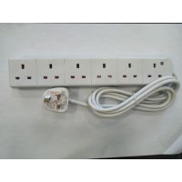 6 outlets UK power socket with BS certificate