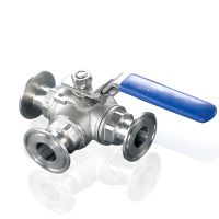 华强中天***卫生级304 不锈钢直通球阀/快装球阀