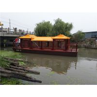 供应钓鱼船镂空木船 画舫木船 景区观光木船 餐饮船吃饭船