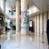 走廊罗马柱大理石定做 天然石材圆柱 玄关入户背景墙定做厂家招商