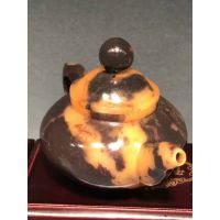 桂林鸡血玉精品茶壶家居饰品***送礼佳品