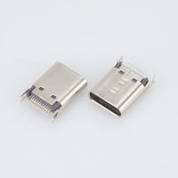 type-c母座立式夹板 双排24P TYPE-C长体鱼叉 USB3.1夹板连接器JDR