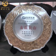 上海厨师比赛奖杯，***纪念锡盘，金属圆盘制作，来图来样定制奖盘