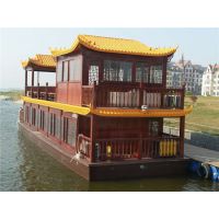 批发零售大型观光画舫船 木质景区旅游船 农庄餐饮船