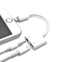 苹果7音频转接线 iPhone8/X耳机转换器二合一拖二充电听歌3.5mm口苹果转接线