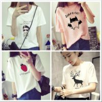 便宜爆款女式T恤批发时尚纯棉女装短袖几块钱服装批发市场