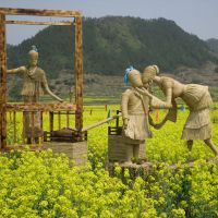 稻草人工艺定制品 风景园林稻草雕塑设计 稻草人制作