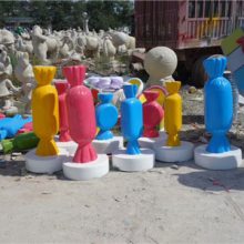 大型糖果凳玻璃钢各种造型棒棒糖道具模型主题豪晋雕塑工艺品商场美陈摆设