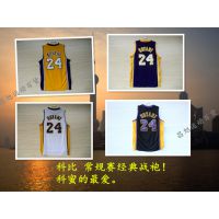 nba球衣批发 科比湖人队24号篮球球衣 rev30新面料刺绣篮球服紫金