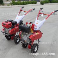 手扶式汽油小型微耕机 微型汽油除草机四冲程农用微型旋耕松土机 