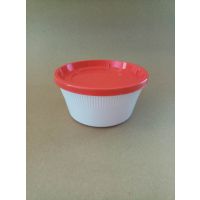 【味千拉面】一次性塑料小汤碗360ML +120红盖 PP圆碗 可订制LOGO