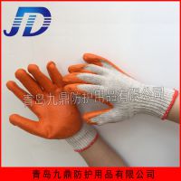 厂价批发劳保手套棉线内里乳胶涂层耐磨耐用工业防护手套浸胶挂胶