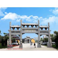 石牌坊雕刻，石门楼图片石雕牌楼神画石雕有限公司