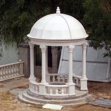 亭子雕刻汉白玉凉亭欧式现代圆形亭子厂家定做安装