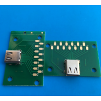 TYPE C测试板USB 3.1母座带板 测试电流电压导通