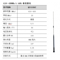 QC410AC 车台天线杆 VHF/UHF天线