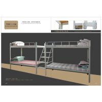 批发员工宿舍简易组装上下铺双层铁架床 公寓床 铁床 双层铁架床价格优惠