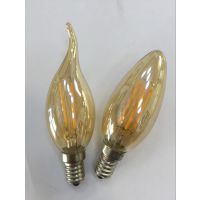 LED灯丝灯金色茶色玻璃球泡灯C35爱迪生灯泡复古节能灯丝灯厂家