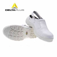 代尔塔301346白色凉鞋 夏季防砸安全鞋 耐油防静电工作鞋