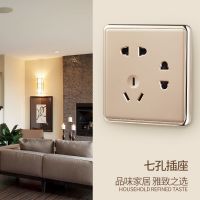 金西蒙半圆孔多功能电源插座 PC磷铜 厂家批发