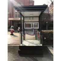 10年专业岗亭深圳真厂家,定制形象玻璃站台岗亭不锈钢保安门卫亭