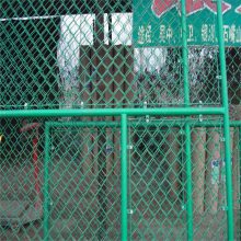 篮球场护栏网 勾花网护栏 绿色勾丝网