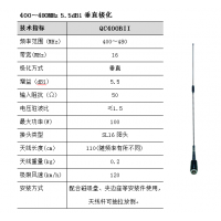 QC400BII 车台天线杆 VHF/UHF天线
