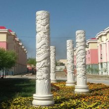 专业制作广场大型石雕龙柱 大理石浮雕盘龙柱 公园景观文化柱