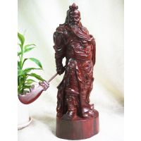 供应印度小叶紫檀关云长木雕工艺品 细工紫檀龙袍关公武财神关羽