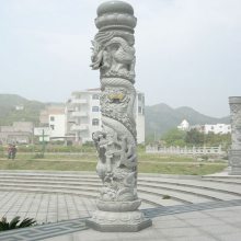 景区广场石材柱子|传统文化龙柱华表雕塑