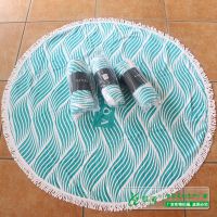 厂家专业定做 外贸出口1.5M圆形流苏沙滩巾纯棉活性印beach towel