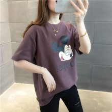 2021夏季韩版新款外贸女t恤打底衫 地摊货源女装短袖t恤便宜批发