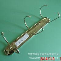 生产 条纹面壳孔夹 3孔D型A4文具活页夹子 五金文件夹子