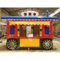 定做小木屋 商场花车木质 景区售货车 摊位车 奶茶推车 外卖亭 流动售货
