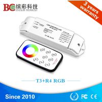 珠海缤彩T4+R4 PWM恒压RGBW灯带控制器 RF无线LED控制器