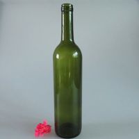 批发零售墨绿色红酒瓶 葡萄酒瓶 木塞口大肚酒瓶750ml