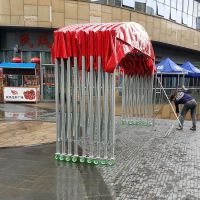 厂家定做移动烧烤蓬布自动伸缩蓬布推拉雨棚布 物流仓储蓬广告帐篷直销