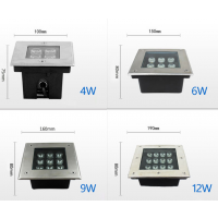 粤耀方形3W5W6Wled地埋灯批发100*75（mm）户外广场不锈钢led地砖灯9W36W