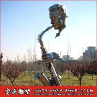 小品城市雕塑标志 音乐乐器雕塑摆件 不锈钢萨克斯雕塑 定制