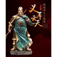 魏巍厂家直销86公分义薄云天关公武财神铜像开业礼品******青铜摆件解州关帝庙开光关公铜像青铜佛像