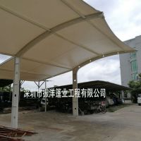 深圳膜结构停车棚工程 张拉雨篷安装