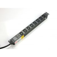 PDU机柜电源插座8口带滤波/防雷/接地三合一