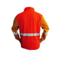 友盟AP-2730橙红色防火阻燃服 牛皮长袖工作服 安全凉爽焊接防护